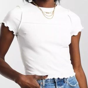 what is it: white tee.  brand: buckle.   size: xxs